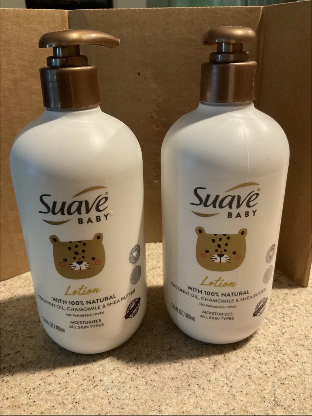 Lot of 2 Suave Baby Lotion 100% Natural Coconut Oil Chamomile Shea Butter 13.5oz